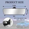 imageLivTee Car Rear View Mirror HD Glass Frameless 1181 Inch Panoramic Convex Interior Clipon Wide Angle Mirror to Reduce Blind Spot Effectively for Cars SUVs Trucks  Car AccessoriesStandardSuction Cup