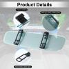 imageLivTee Car Rear View Mirror HD Glass Frameless 1181 Inch Panoramic Convex Interior Clipon Wide Angle Mirror to Reduce Blind Spot Effectively for Cars SUVs Trucks  Car AccessoriesStandardTape