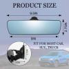 imageLivTee Car Rear View Mirror HD Glass Frameless 1181 Inch Panoramic Convex Interior Clipon Wide Angle Mirror to Reduce Blind Spot Effectively for Cars SUVs Trucks  Car AccessoriesAnti GlareSuction Cup