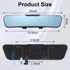 imageLivTee Car Rear View Mirror HD Glass Frameless 1181 Inch Panoramic Convex Interior Clipon Wide Angle Mirror to Reduce Blind Spot Effectively for Cars SUVs Trucks  Car AccessoriesAnti Glare12 inch