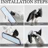 imageLivTee Car Rear View Mirror HD Glass Frameless 1181 Inch Panoramic Convex Interior Clipon Wide Angle Mirror to Reduce Blind Spot Effectively for Cars SUVs Trucks  Car AccessoriesAnti GlareSuction Cup