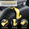 imageLivTee Car Seat Headrest Hook Car Headrest Hidden Hook 4 Pack Universal Auto Car Back Seat Hook Organizer for Purse Coat Car Interior Accessories GrayYellow