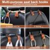 imageLivTee Car Seat Headrest Hook Car Headrest Hidden Hook 4 Pack Universal Auto Car Back Seat Hook Organizer for Purse Coat Car Interior Accessories GrayBrown