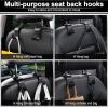 imageLivTee Car Seat Headrest Hook Car Headrest Hidden Hook 4 Pack Universal Auto Car Back Seat Hook Organizer for Purse Coat Car Interior Accessories GrayBlackCF