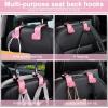 imageLivTee Car Seat Headrest Hook Car Headrest Hidden Hook 4 Pack Universal Auto Car Back Seat Hook Organizer for Purse Coat Car Interior Accessories GrayPinkCF