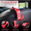 imageLivTee Car Seat Headrest Hook Car Headrest Hidden Hook 4 Pack Universal Auto Car Back Seat Hook Organizer for Purse Coat Car Interior Accessories GrayRedCF
