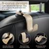 imageLivTee Car Seat Headrest Hook Car Headrest Hidden Hook 4 Pack Universal Auto Car Back Seat Hook Organizer for Purse Coat Car Interior Accessories GrayBeigeCF