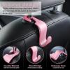 imageLivTee Car Seat Headrest Hook Car Headrest Hidden Hook 4 Pack Universal Auto Car Back Seat Hook Organizer for Purse Coat Car Interior Accessories GrayPink