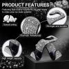 imageLivTee Car Seat Headrest Hook Car Headrest Hidden Hook 4 Pack Universal Auto Car Back Seat Hook Organizer for Purse Coat Car Interior Accessories GrayBling White