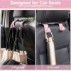 imageLivTee Car Seat Headrest Hook Car Headrest Hidden Hook 4 Pack Universal Auto Car Back Seat Hook Organizer for Purse Coat Car Interior Accessories GrayPink