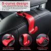 imageLivTee Car Seat Headrest Hook Car Headrest Hidden Hook 4 Pack Universal Auto Car Back Seat Hook Organizer for Purse Coat Car Interior Accessories GrayRed