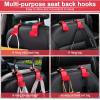 imageLivTee Car Seat Headrest Hook Car Headrest Hidden Hook 4 Pack Universal Auto Car Back Seat Hook Organizer for Purse Coat Car Interior Accessories GrayRedCF