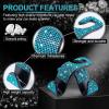 imageLivTee Car Seat Headrest Hook Car Headrest Hidden Hook 4 Pack Universal Auto Car Back Seat Hook Organizer for Purse Coat Car Interior Accessories GrayBling Cyan