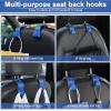 imageLivTee Car Seat Headrest Hook Car Headrest Hidden Hook 4 Pack Universal Auto Car Back Seat Hook Organizer for Purse Coat Car Interior Accessories GrayBlue