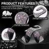 imageLivTee Car Seat Headrest Hook Car Headrest Hidden Hook 4 Pack Universal Auto Car Back Seat Hook Organizer for Purse Coat Car Interior Accessories GrayBling Colorful