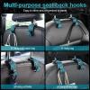 imageLivTee Car Seat Headrest Hook Car Headrest Hidden Hook 4 Pack Universal Auto Car Back Seat Hook Organizer for Purse Coat Car Interior Accessories GrayBling Cyan