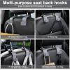 imageLivTee Car Seat Headrest Hook Car Headrest Hidden Hook 4 Pack Universal Auto Car Back Seat Hook Organizer for Purse Coat Car Interior Accessories GrayGrayCF