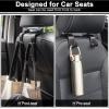imageLivTee Car Seat Headrest Hook Car Headrest Hidden Hook 4 Pack Universal Auto Car Back Seat Hook Organizer for Purse Coat Car Interior Accessories GrayBlack