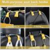 imageLivTee Car Seat Headrest Hook Car Headrest Hidden Hook 4 Pack Universal Auto Car Back Seat Hook Organizer for Purse Coat Car Interior Accessories GrayYellow
