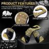 imageLivTee Car Seat Headrest Hook Car Headrest Hidden Hook 4 Pack Universal Auto Car Back Seat Hook Organizer for Purse Coat Car Interior Accessories GrayBling Gold