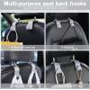 imageLivTee Car Seat Headrest Hook Car Headrest Hidden Hook 4 Pack Universal Auto Car Back Seat Hook Organizer for Purse Coat Car Interior Accessories GrayGray