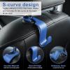 imageLivTee Car Seat Headrest Hook Car Headrest Hidden Hook 4 Pack Universal Auto Car Back Seat Hook Organizer for Purse Coat Car Interior Accessories GrayBlue