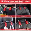 imageLivTee Car Seat Headrest Hook Car Headrest Hidden Hook 4 Pack Universal Auto Car Back Seat Hook Organizer for Purse Coat Car Interior Accessories GrayRed