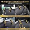 imageLivTee Car Seat Headrest Hook Car Headrest Hidden Hook 4 Pack Universal Auto Car Back Seat Hook Organizer for Purse Coat Car Interior Accessories GrayBling Gold