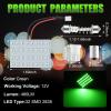 imageLivTee LED Interior Car Lights Accessories with 194 168 T10  DE3175  BA9S  64182112 578 Festoon Replacement Lighting for Cars Trucks Camper Led Interior Lights Map Trunk Dome Lights BlueGreen
