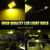 imageLivTee LED Interior Car Lights Accessories with 194 168 T10  DE3175  BA9S  64182112 578 Festoon Replacement Lighting for Cars Trucks Camper Led Interior Lights Map Trunk Dome Lights BlueGold Yellow