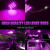 imageLivTee LED Interior Car Lights Accessories with 194 168 T10  DE3175  BA9S  64182112 578 Festoon Replacement Lighting for Cars Trucks Camper Led Interior Lights Map Trunk Dome Lights BluePurple