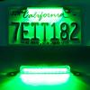 imageLivTee License Plate LED Light Extremely Bright Assembly for Trailer UTV ATV Truck RV Boat Xenon White6000KGreen