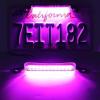 imageLivTee License Plate LED Light Extremely Bright Assembly for Trailer UTV ATV Truck RV Boat Xenon White6000KPurple