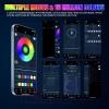 imageLivTee Smart LED Car Lights Interior with USB Port LED Strip Fiber Optic Ambient Lighting Car Wireless App Control Sync to Music Car Decorations Interior Accessories Gifts for Women Men 5 in 1Fiber Optic Lights6 in 1