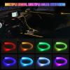 imageLivTee Smart LED Car Lights Interior with USB Port LED Strip Fiber Optic Ambient Lighting Car Wireless App Control Sync to Music Car Decorations Interior Accessories Gifts for Women Men 5 in 1Fiber Optic Lights5 in 1