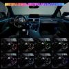 imageLivTee Smart LED Car Lights Interior with USB Port LED Strip Fiber Optic Ambient Lighting Car Wireless App Control Sync to Music Car Decorations Interior Accessories Gifts for Women Men 5 in 1Fiber Optic Lights6 in 1