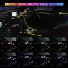 imageLivTee Smart LED Car Lights Interior with USB Port LED Strip Fiber Optic Ambient Lighting Car Wireless App Control Sync to Music Car Decorations Interior Accessories Gifts for Women Men 5 in 1Fiber Optic Lights5 in 1