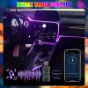 imageLivTee Smart LED Car Lights Interior with USB Port LED Strip Fiber Optic Ambient Lighting Car Wireless App Control Sync to Music Car Decorations Interior Accessories Gifts for Women Men 5 in 1Fiber Optic Lights1 in 1