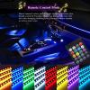 imageLivTee Smart LED Car Lights Interior with USB Port LED Strip Fiber Optic Ambient Lighting Car Wireless App Control Sync to Music Car Decorations Interior Accessories Gifts for Women Men 5 in 1Interior Lights
