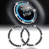 imageLivTee 2 PCS Crystal Double Rhinestone Car Engine Start Stop Decoration Ring Bling Car Interior Accessories for Women Push to Start Button CoverSticker Key Ignition ampamp Knob Bling Ring ColorfulBlack