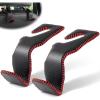 imageLivTee Beige Superior Leather Car Seat Back Headrest Hook Auto Seat Hook Hangers Interior Accessories for Purse Coats Umbrellas Grocery Bags Handbag 2PackBlack  Red 2Pack