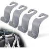 imageLivTee Car Seat Headrest Hook Car Headrest Hidden Hook 4 Pack Universal Auto Car Back Seat Hook Organizer for Purse Coat Car Interior Accessories GrayGrayCF