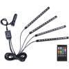 imageLivTee Smart LED Car Lights Interior with USB Port LED Strip Fiber Optic Ambient Lighting Car Wireless App Control Sync to Music Car Decorations Interior Accessories Gifts for Women Men 5 in 1Interior Lights