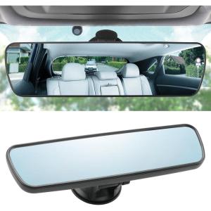 imageLivTee Car Rear View Mirror HD Glass Frameless 1181 Inch Panoramic Convex Interior Clipon Wide Angle Mirror to Reduce Blind Spot Effectively for Cars SUVs Trucks  Car AccessoriesAnti GlareSuction Cup