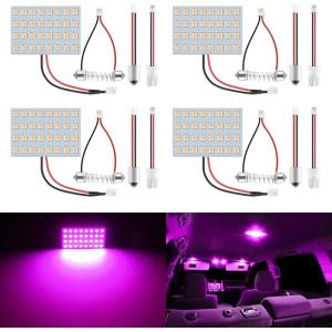 imageLivTee LED Interior Car Lights Accessories with 194 168 T10  DE3175  BA9S  64182112 578 Festoon Replacement Lighting for Cars Trucks Camper Led Interior Lights Map Trunk Dome Lights BluePurple