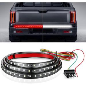 imageLivTee Truck Tailgate Light Bar 60quot LED Strip with Red Running Brake White Reverse Red Turning Signals Lights Car Truck Accessories for Men  IP68 WaterproofSingle Row