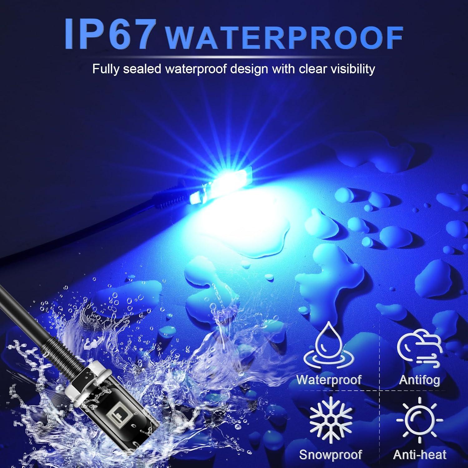 imageLivTee Super Bright License Plate Light 12V License Tag Screw Bolt Accessories Waterproof Black Aluminium Light Holder Legal for Car Motorcycle Truck RV ATV Bike Xenon White2PCSBlue