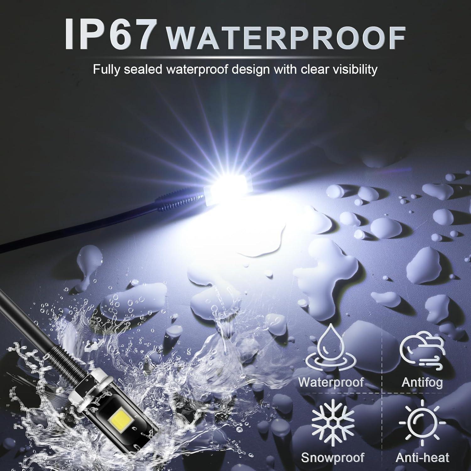 imageLivTee Super Bright License Plate Light 12V License Tag Screw Bolt Accessories Waterproof Black Aluminium Light Holder Legal for Car Motorcycle Truck RV ATV Bike Xenon White2PCSXenon White