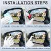 imageLivTee 2PCS Fan Blind Spot Mirror HD Glass and ABS Housing Convex Wide Angle Rearview Mirror with Adjustable Stick for Universal Car BlackBlack