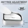 imageLivTee 2PCS Fan Blind Spot Mirror HD Glass and ABS Housing Convex Wide Angle Rearview Mirror with Adjustable Stick for Universal Car BlackSilver
